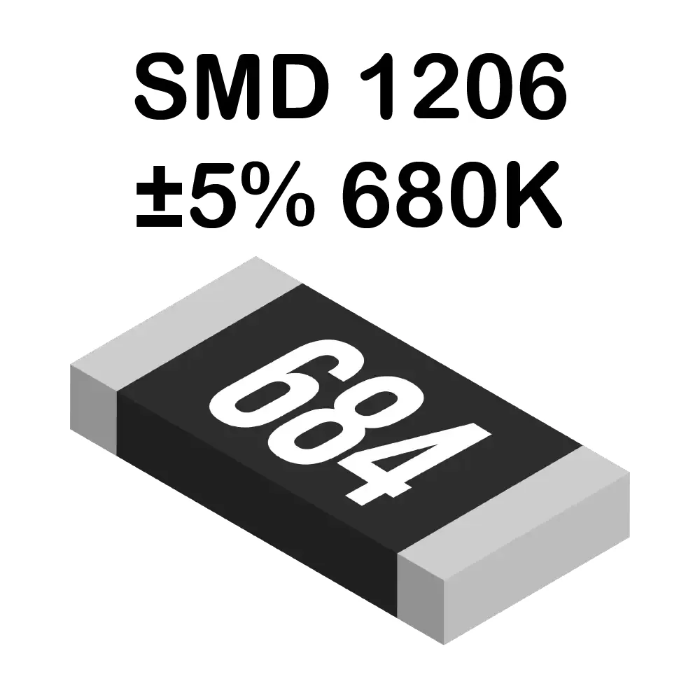 680k Ohms Resistencia Smd 1206 De 250mw