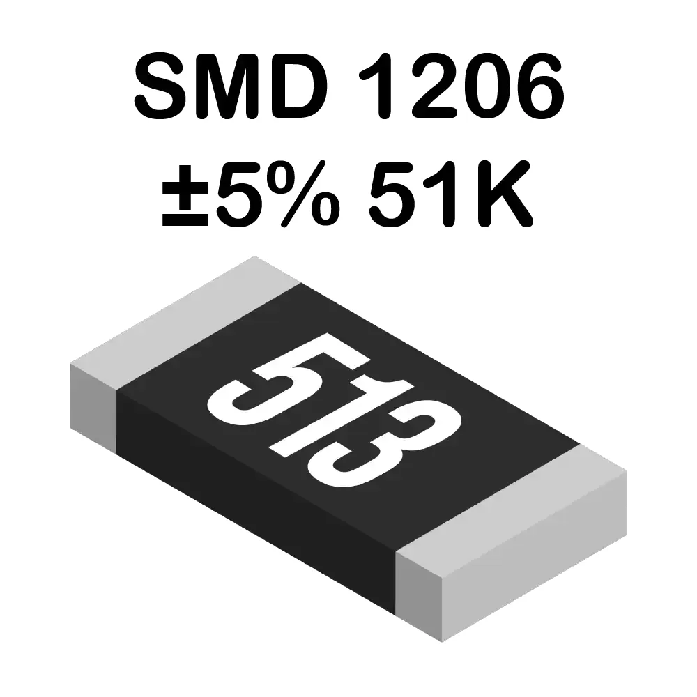 51k Ohms Resistencia Smd 1206 De 250mw