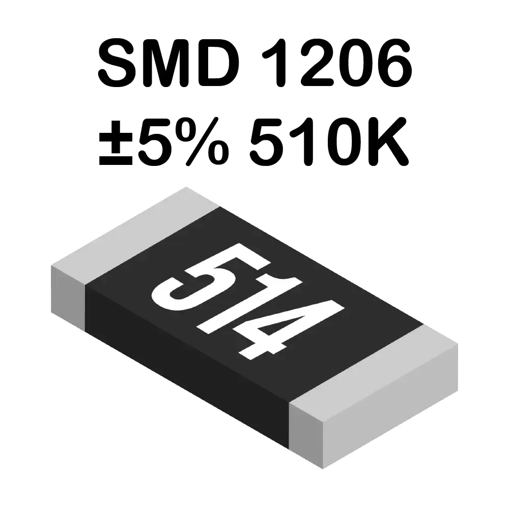 510k Ohms Resistencia Smd 1206 De 250mw