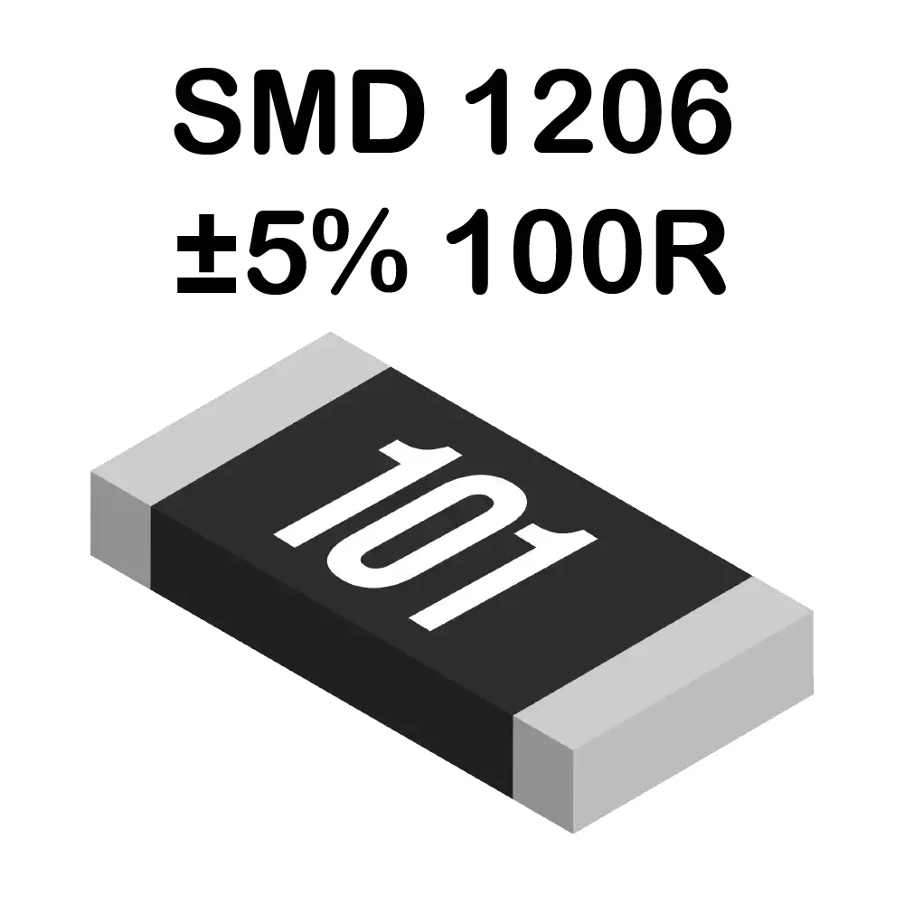 100 Ohms Resistencia Smd 1206 De 250mw