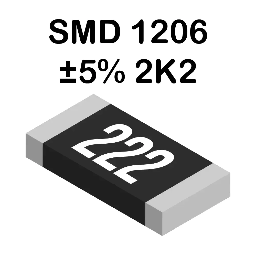 2k2 Ohms Resistencia Smd 1206 De 250mw