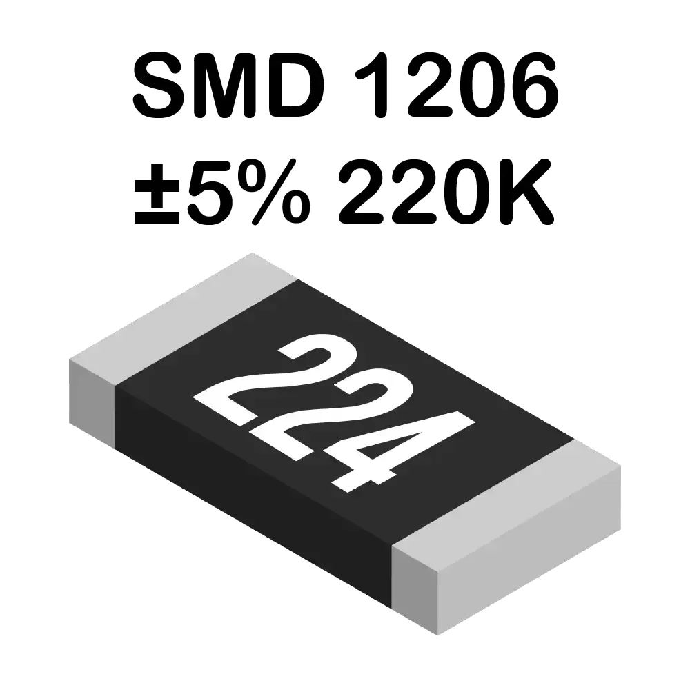 220k Ohms Resistencia Smd 1206 De 250mw