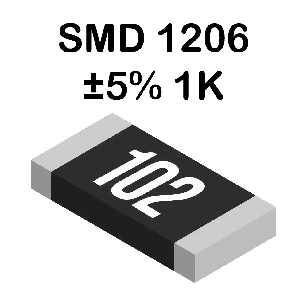 1k Ohms Resistencia Smd 1206 De 250mw