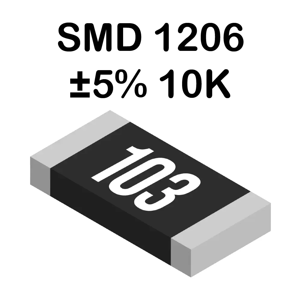 10k Ohms Resistencia Smd 1206 De 250mw