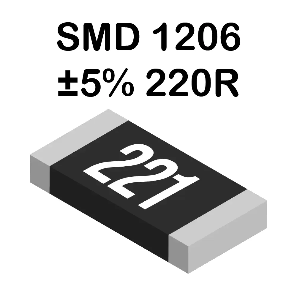 220 Ohms Resistencia Smd 1206 De 250mw