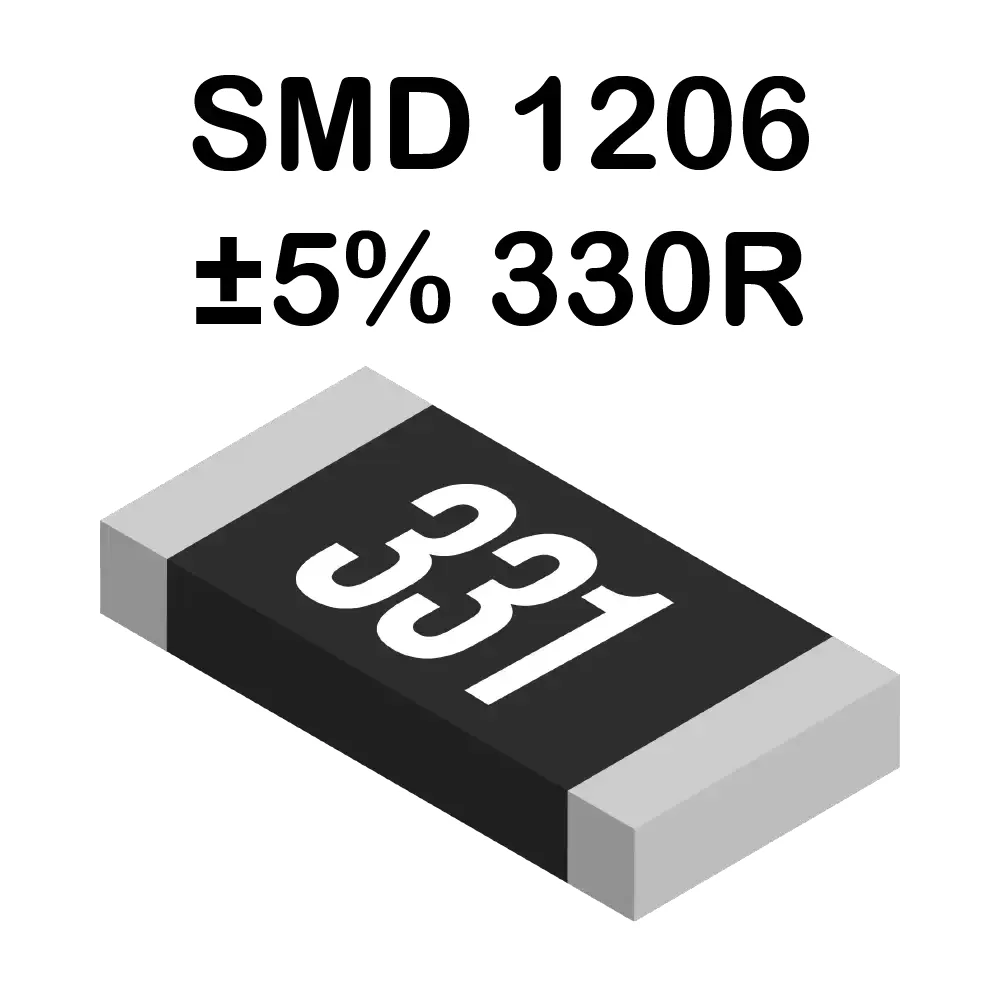 330 Ohms Resistencia Smd 1206 De 250mw