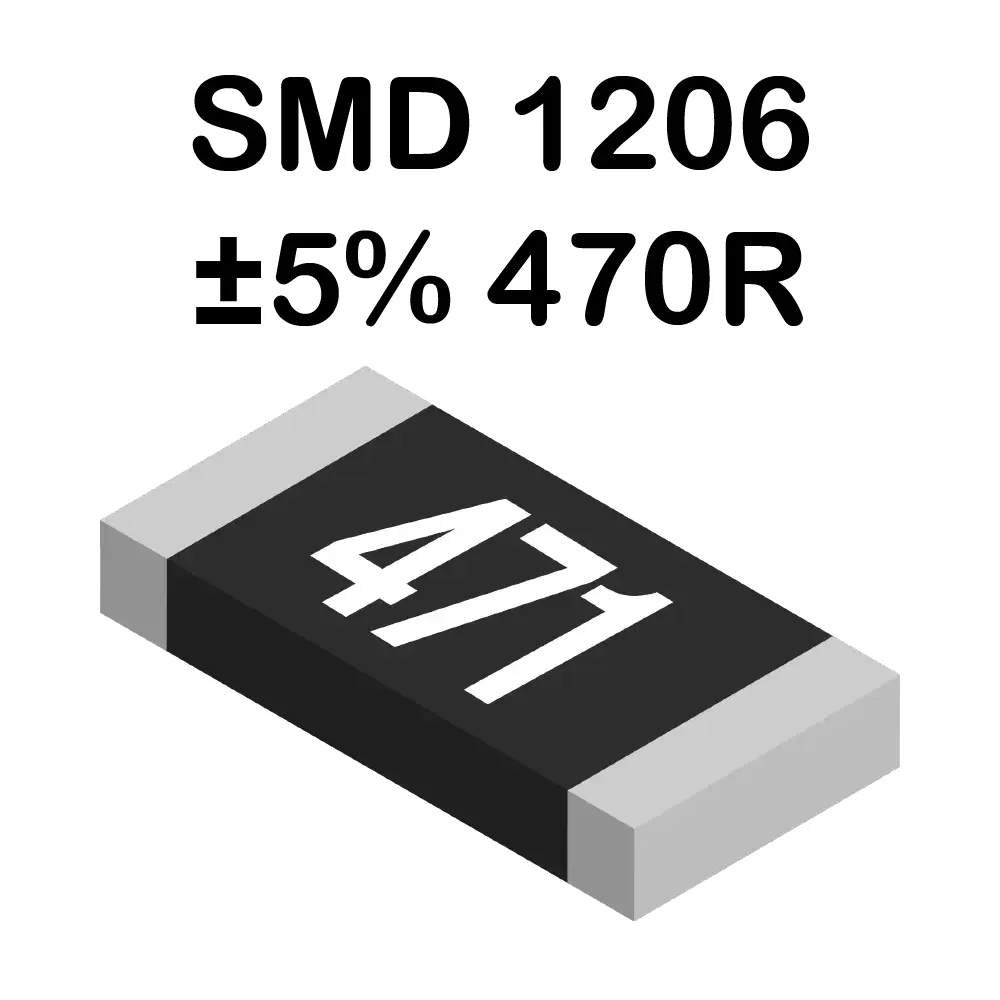 470 Ohms Resistencia Smd 1206 De 250mw