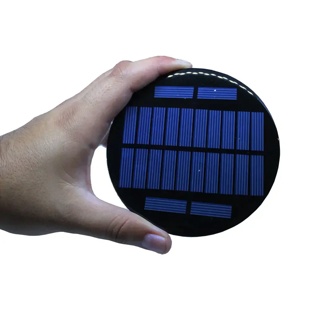 Panel Solar Circular 6v 120ma, 10.7cm De Diámetro
