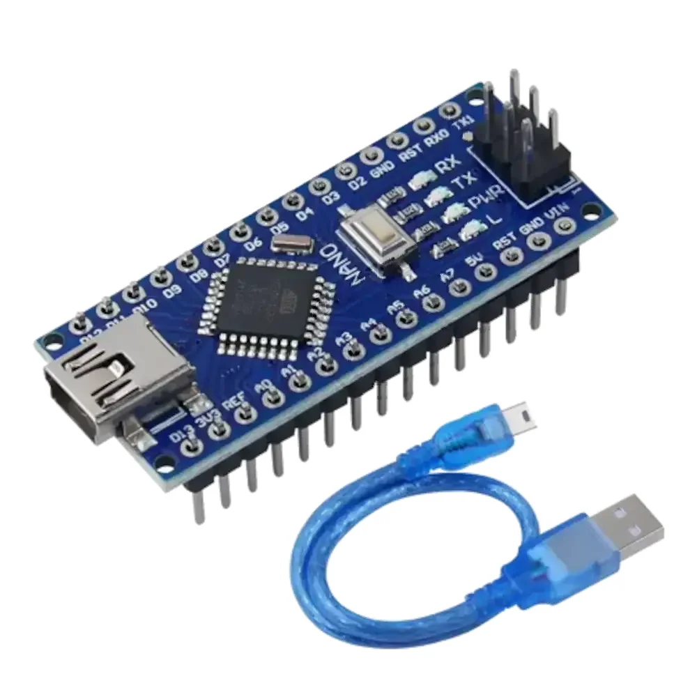 Tarjeta De Desarrollo Nano R3 Genérico Pines Soldados Compatible Con Arduino Con Cable