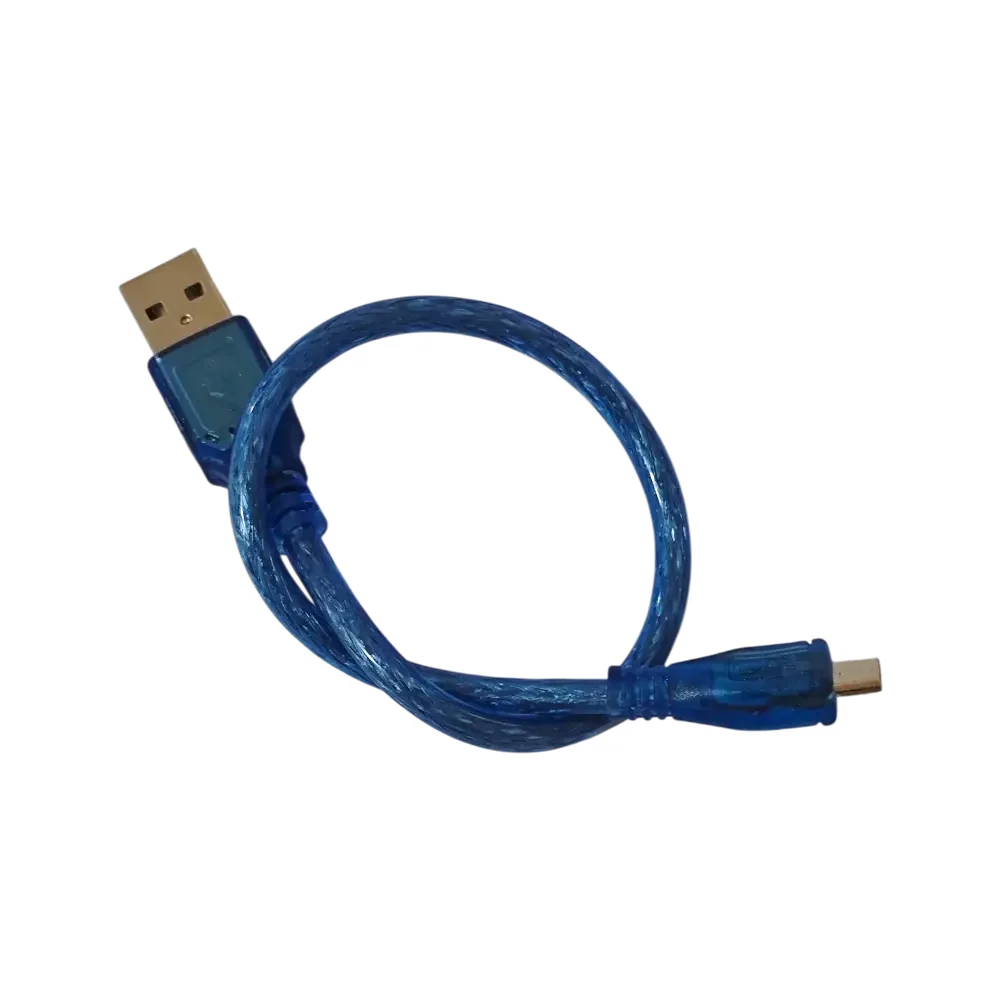 Cable Tipo Micro Usb Para Arduino Due Y Arduino Leonardo 30cm Azul