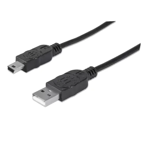 Manhattan Cable Usb A Macho - Usb Mini B Macho, 1.8 Metros, Negro