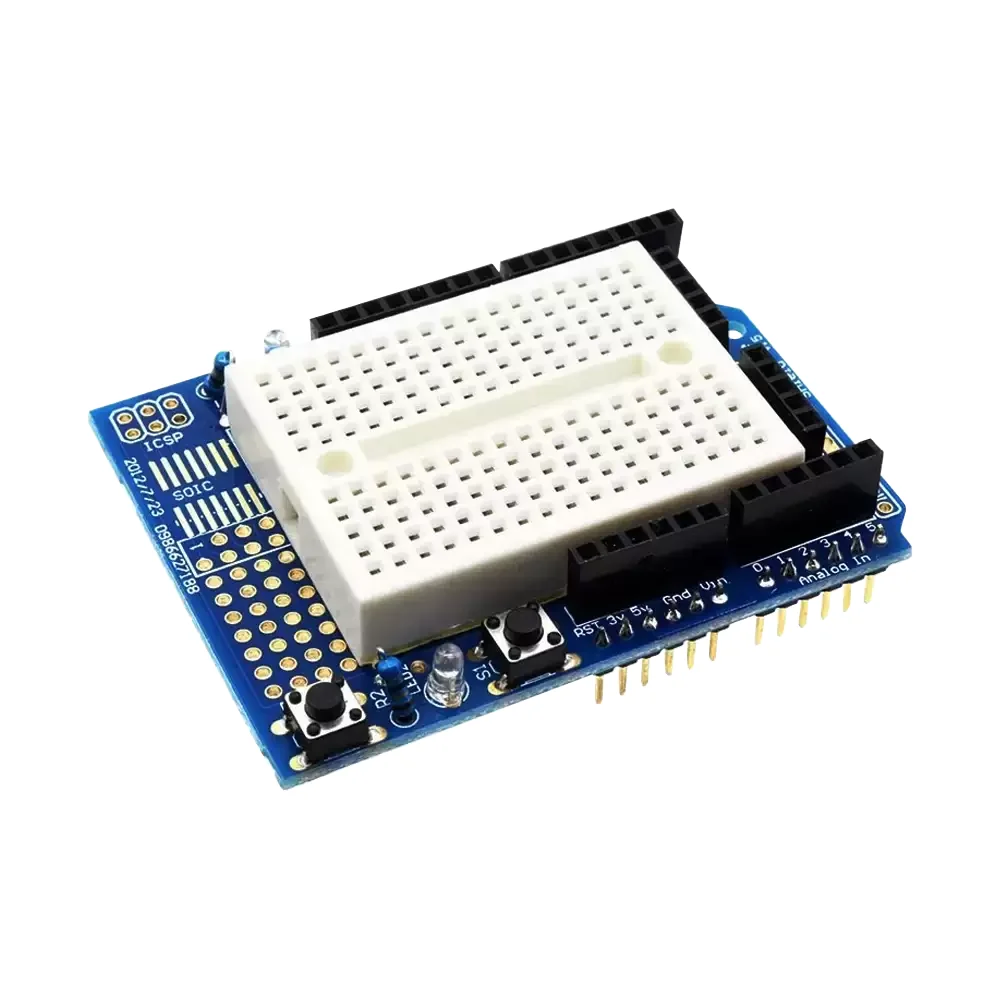 Shield Protoboard Para Arduino V.5 Con Mini Protoboard 170 Puntos