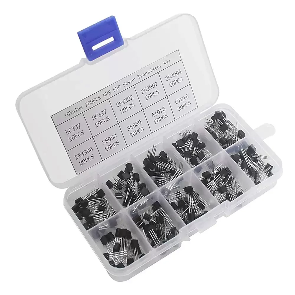 Kit De 200 Transistores S8550 S8050 2n2907 2n2222 2n3906 2n3904 A1015 Bc337 C1815 Bc327