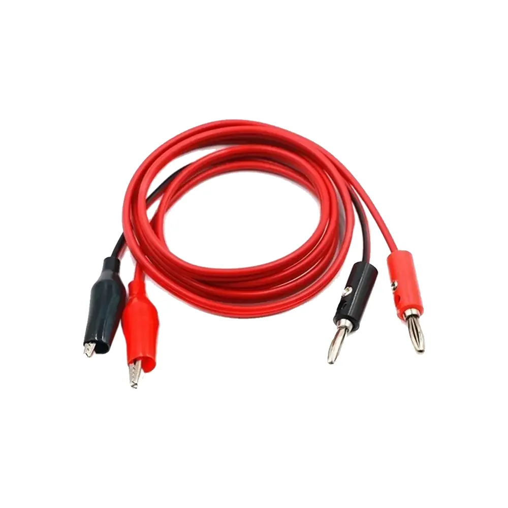 Cables Banana A Caiman Negro Rojo 1 Metro