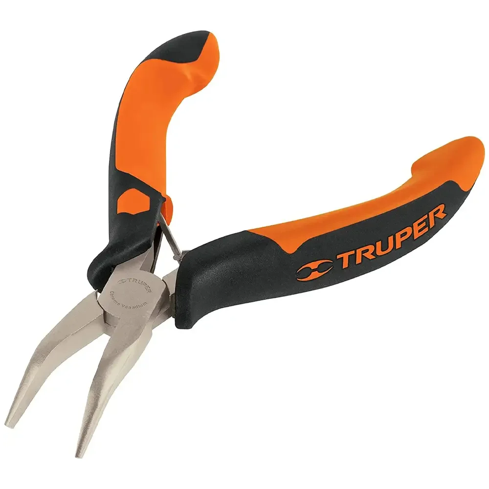 Pinza Punta Y Curva Mini 5 Pulgadas Mangos Comfort Grip Truper