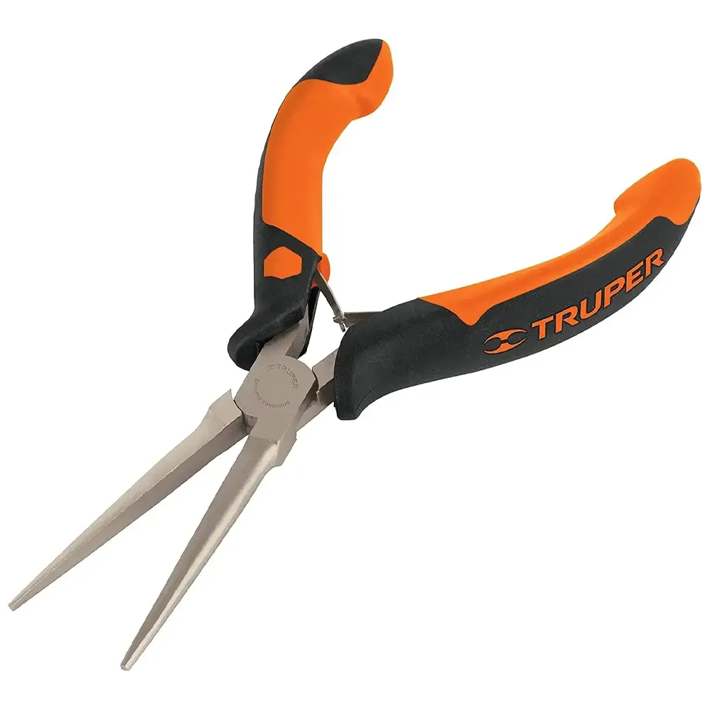 Pinza Punta De Aguja Mini 6 Pulgadas Mangos Comfort Grip Truper