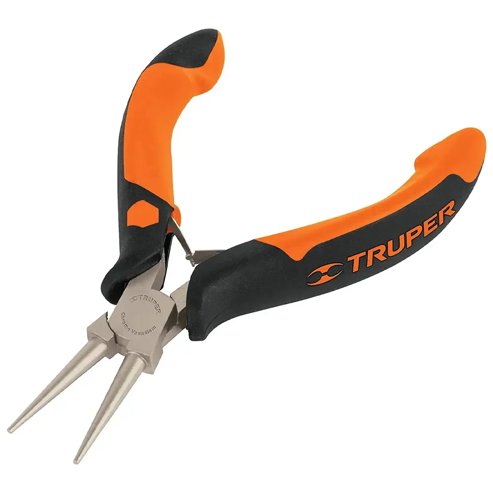 Pinza Punta Redonda Mini 5 Pulgadas Mangos Comfort Grip Truper