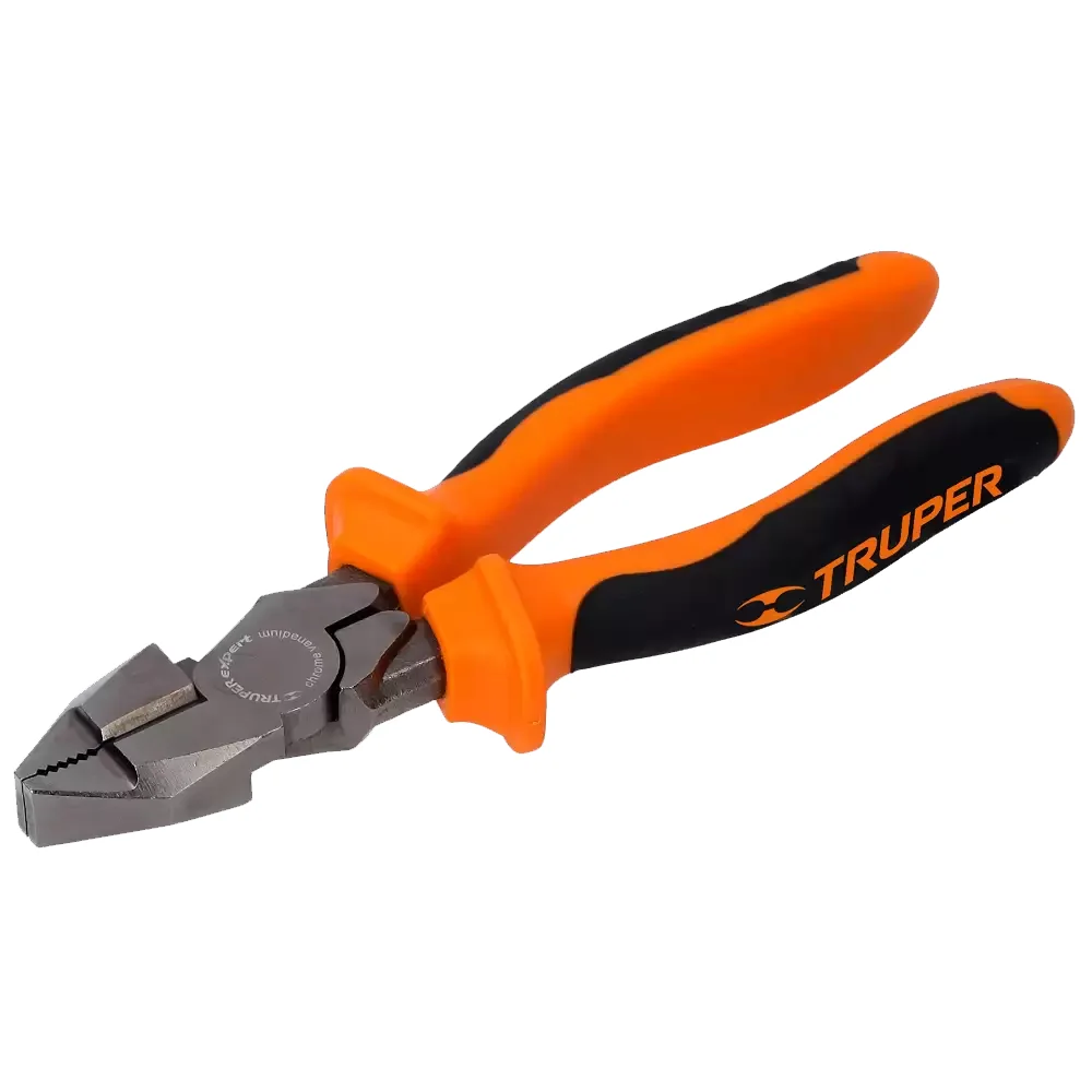 Pinzas De Electricista Profesionales 7 Pulgadas Cabeza Cuadrada Comfort Grip Truper