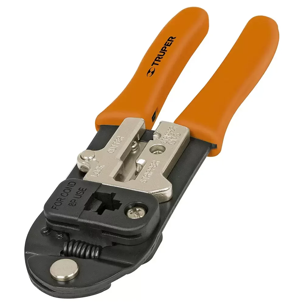 Pinza Ponchadora 8 Pulgadas Para Cables Rj-45, 8 Contactos Truper