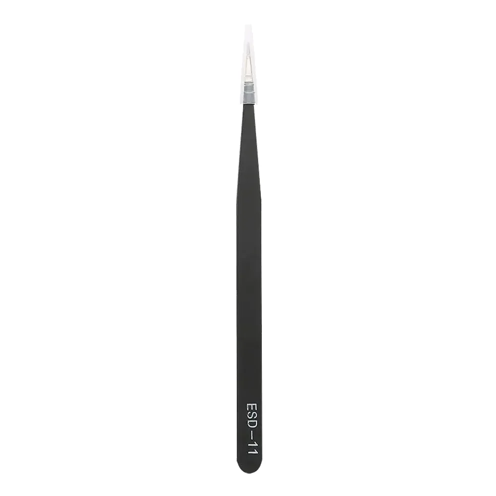 Pinza De Precision Antiestatica Con Punta Recta Fina Esd-11