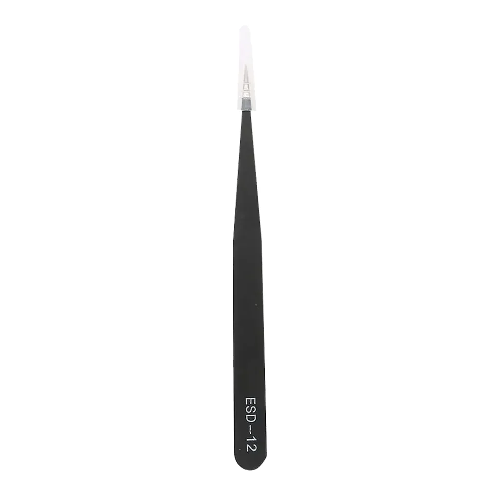Pinza De Precision Antiestatica Con Punta Recta Fina Esd-12