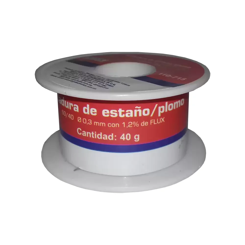 Rollo De 40gr De Soldadura Estaño/plomo Diametro 0.3mm
