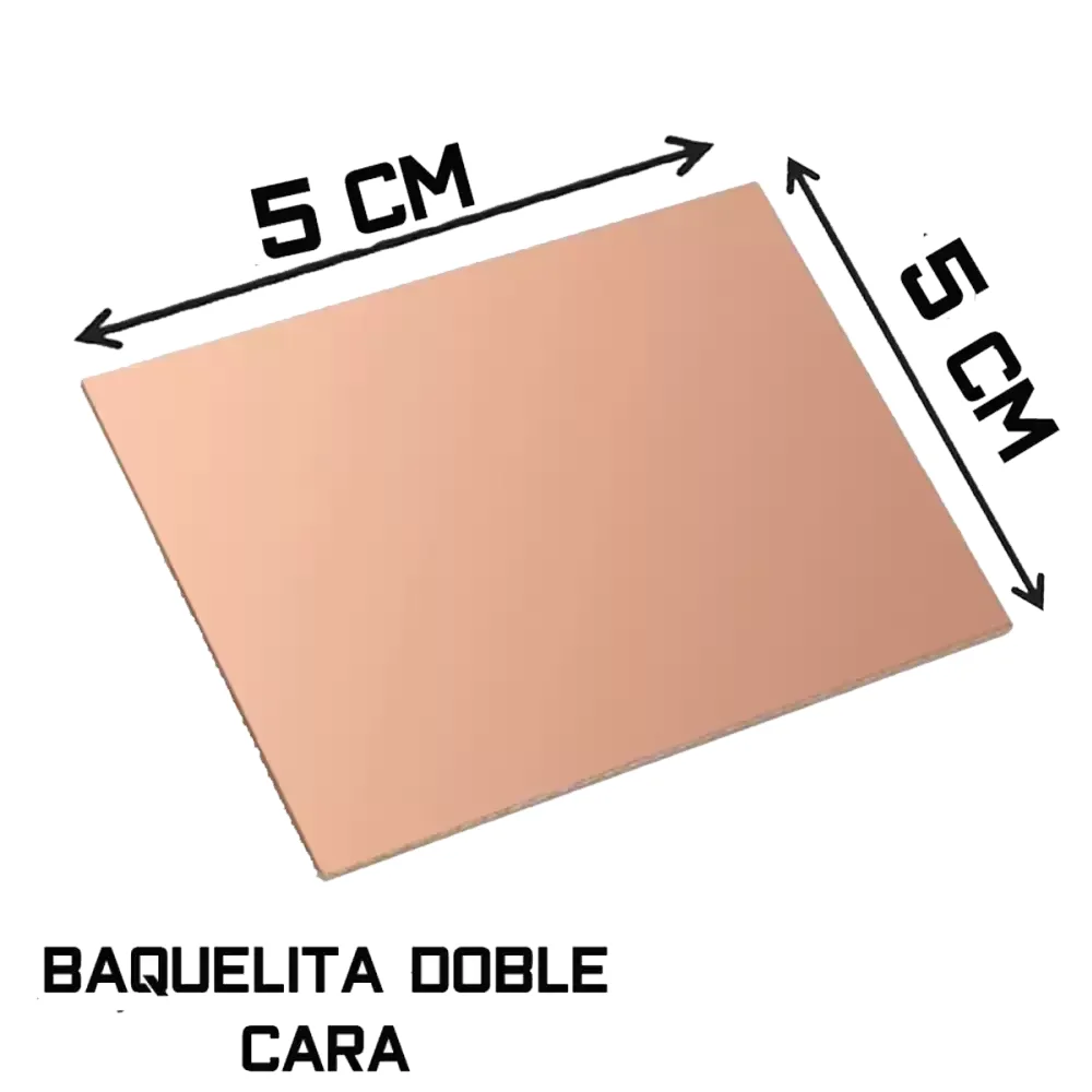 Placa Fenólica 5x5cm Doble Cara De Baquelita