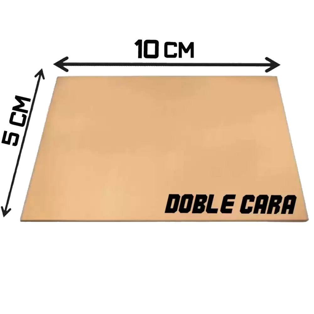 Placa Fenólica 5x10cm Doble Cara De Baquelita