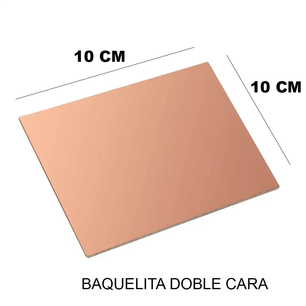 Placa Fenólica 10x10cm Doble Carade Baquelita