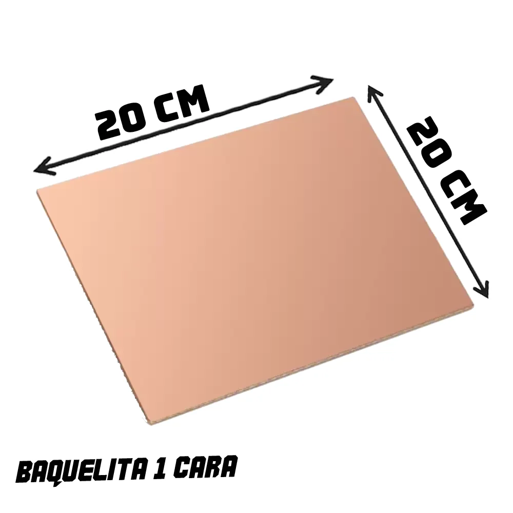 Placa Fenolica 20x20cm De Baquelita 1 Cara 690-482