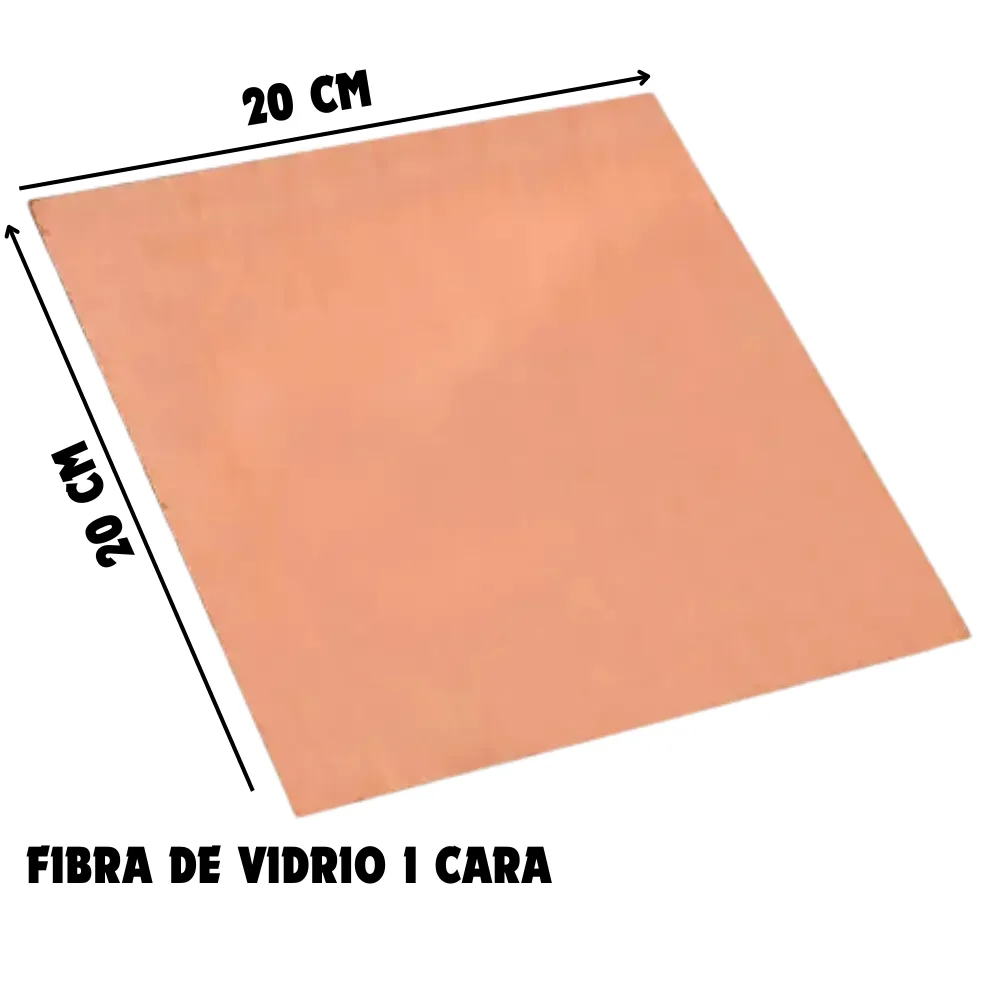 Placa Fenolica 20x20cm De Fibra De Vidrio 1 Cara