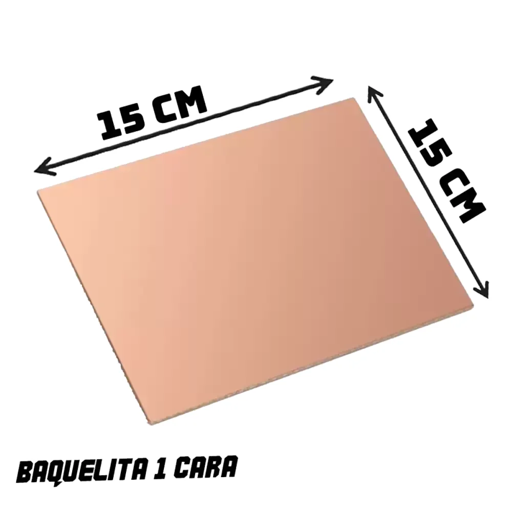 Placa Fenolica 15x15cm De Baquelita 1 Cara 690-467