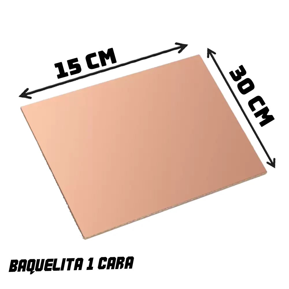 Placa Fenolica 15x30cm De Baquelita 1 Cara 690-477