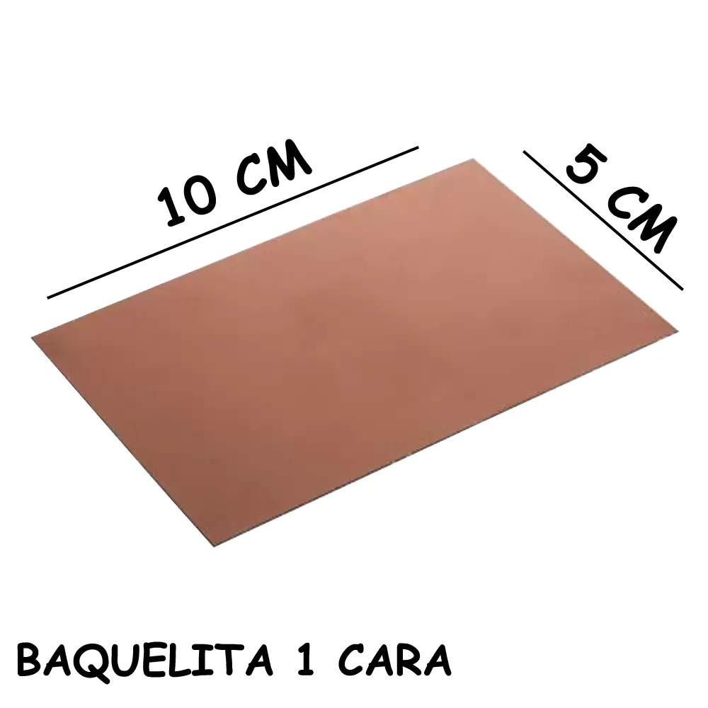 Placa Fenolica 5x10 Cm 1 Cara Baquelita 690-447