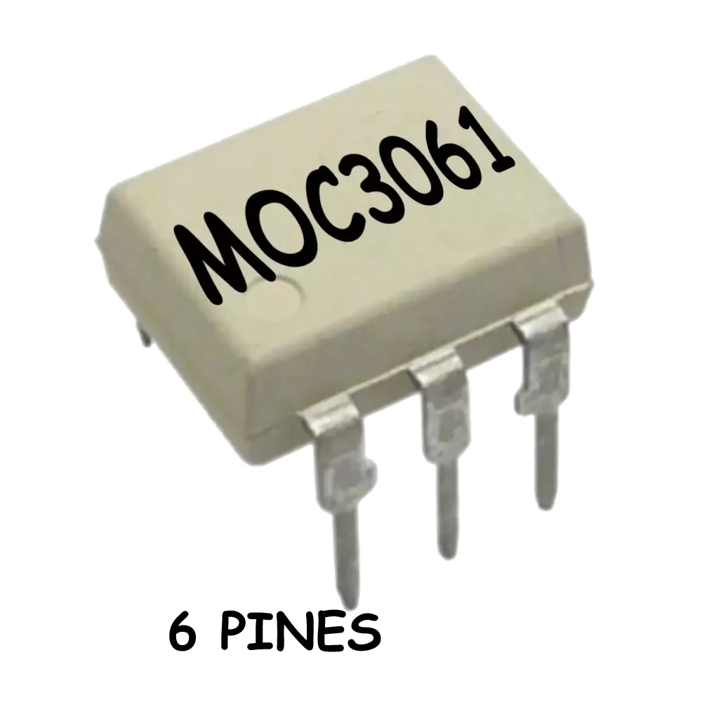 Moc3061 Optoacoplador Con Salida Triac Con Cruce Por Cero 7.5 Kv 600v 15mah