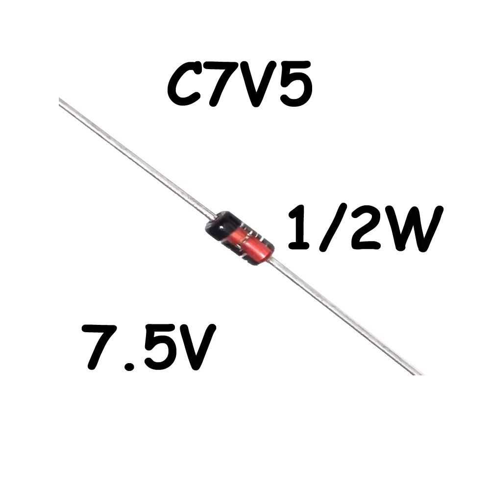 Diodo Zener 7.5v C7v5 1/2watt