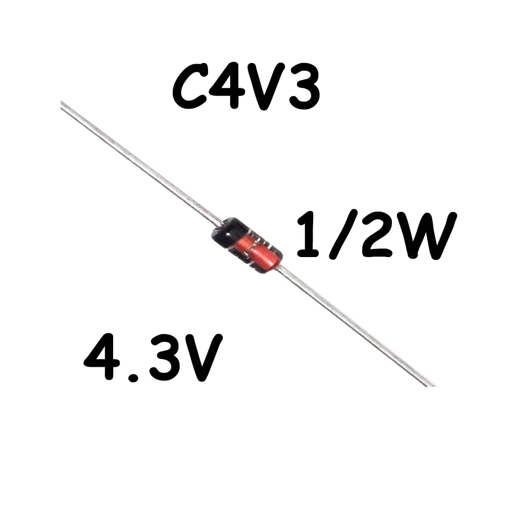 Diodo Zener 4.3v C4v3 1/2watt