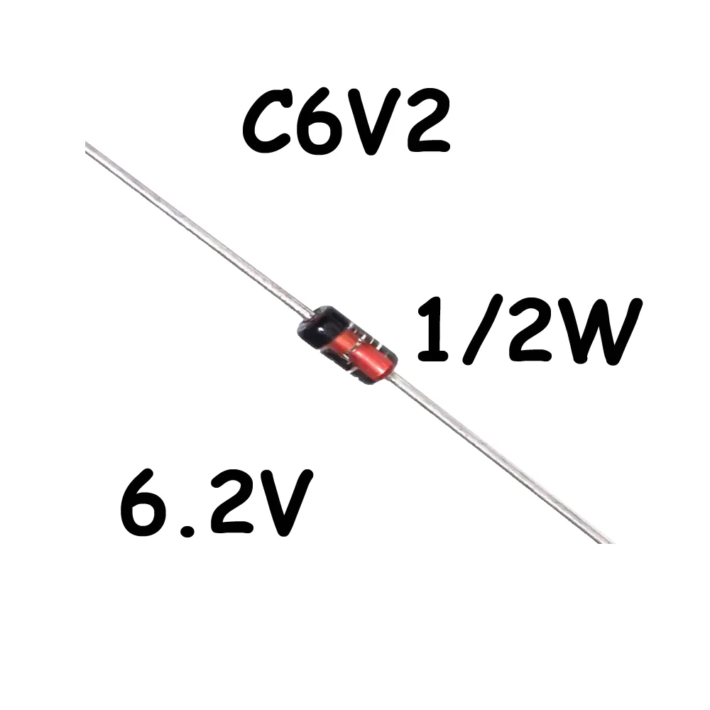 Diodo Zener 6.2v C6v2 1/2watt
