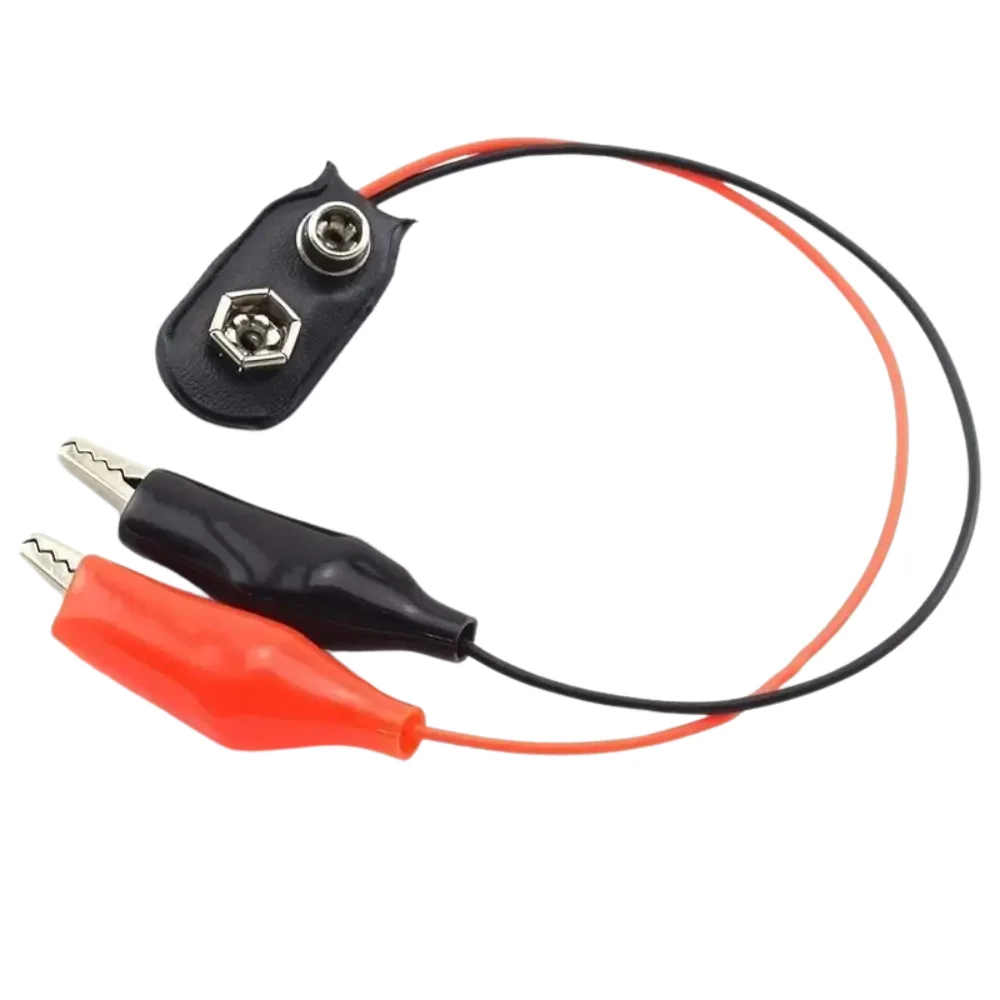 Broche Conector Para Baterías De 9v De 15 Cm Con Caimanes