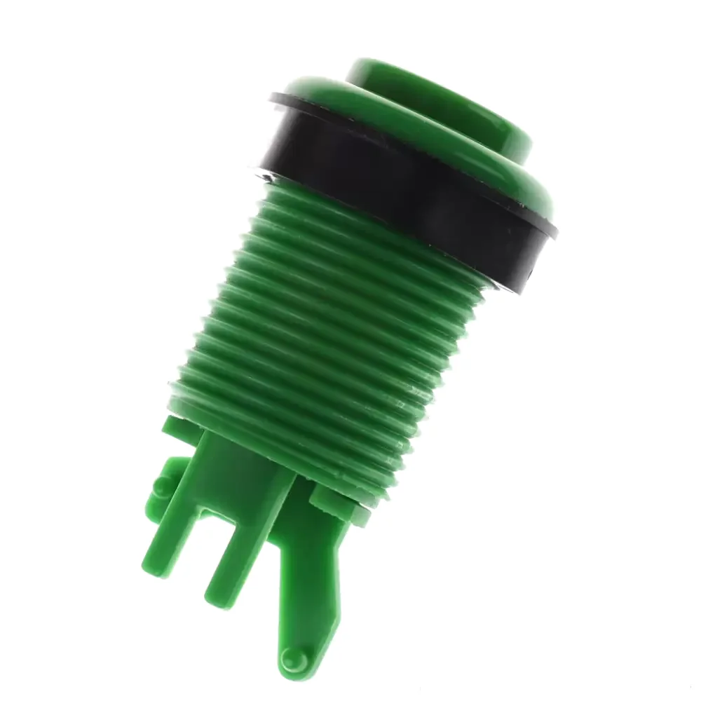 Botón Maquinita Arcade Verde Con Microswitch Rosca:28mm Boton:33mm