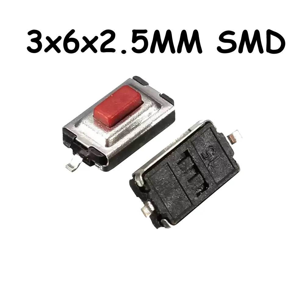 Boton Push Button 3x6x2.5 Superficial Smd 2 Pines