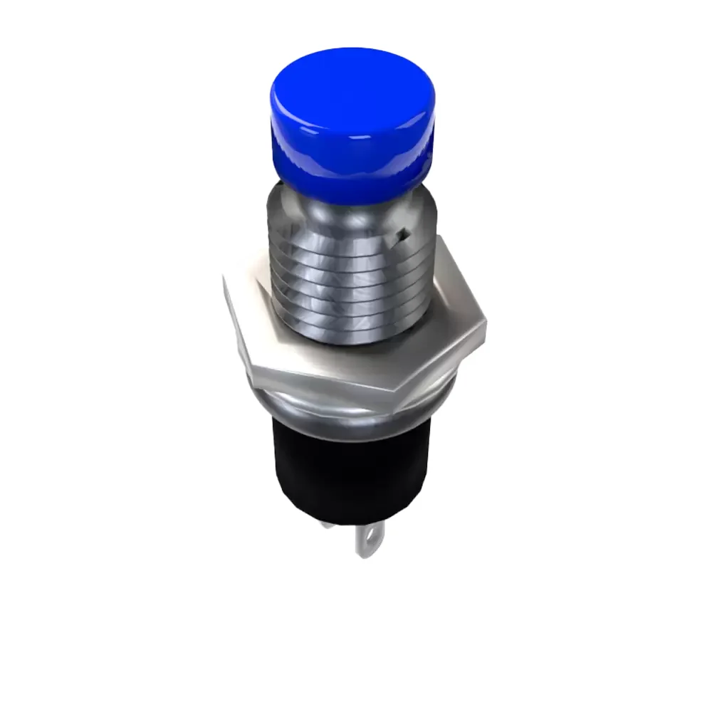 Push Button Normalmente Cerrado De 6mm De Diametro Azul