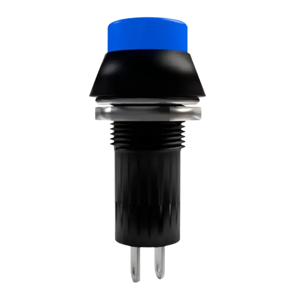Push Button O Botón Azul Circular Con Enclave De 12mm De Diámetro Y 3a Pbs-11a Switch