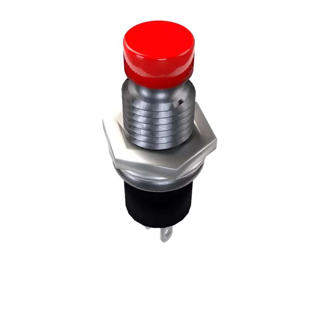 Push Button Normalmente Cerrado De 6mm De Diametro Rojo