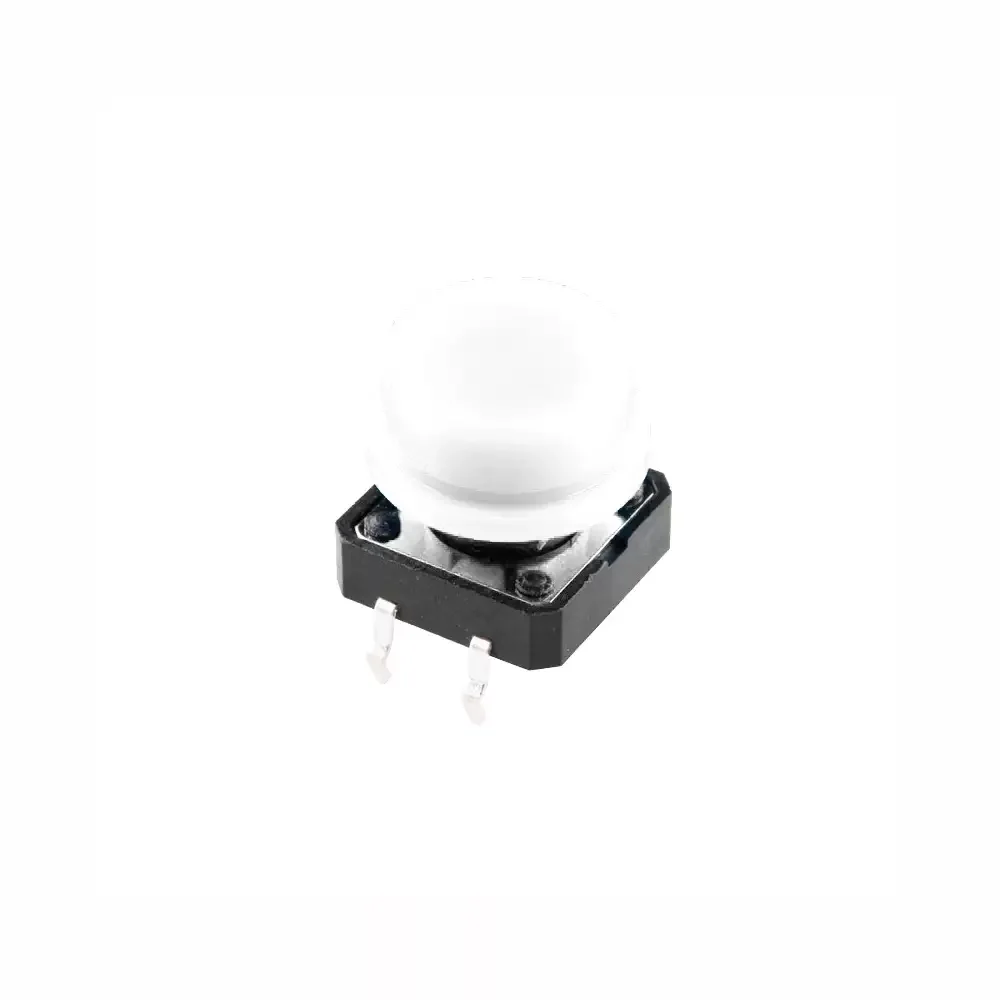 Boton Push Button 12x12x7.3mm 4 Pines Abierto Blanco