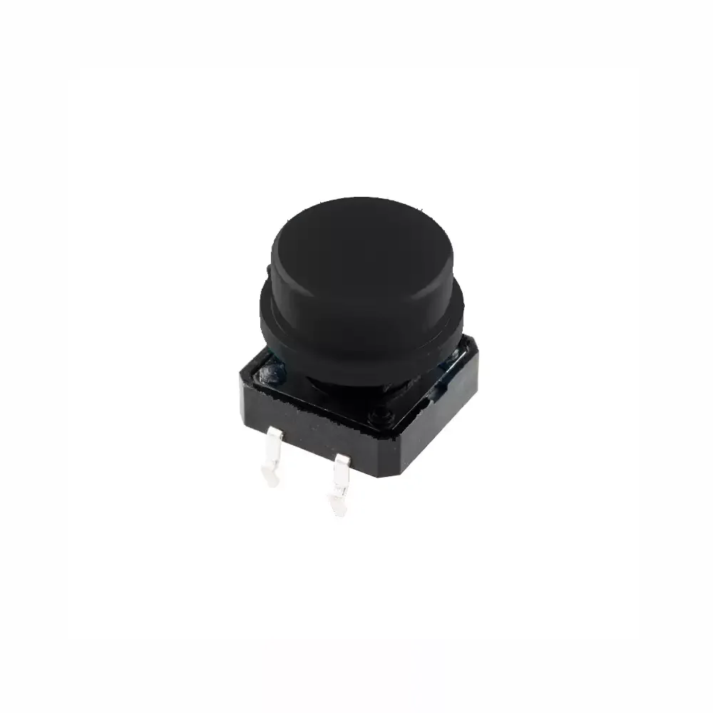 Boton Push Button 12x12x7.3mm 4 Pines Abierto Negro
