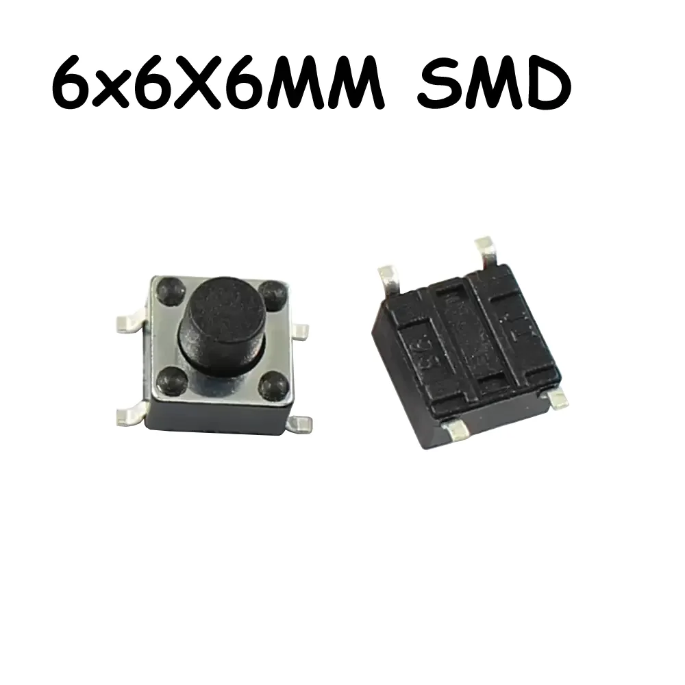 Boton Push Button 6x6x6mm Superficial Smd 4 Pines