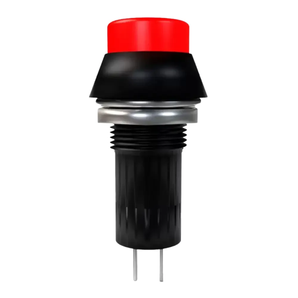 Push Button O Botón Rojo Circular Con Enclave De 12mm De Diámetro Y 3a Pbs-11a Switch