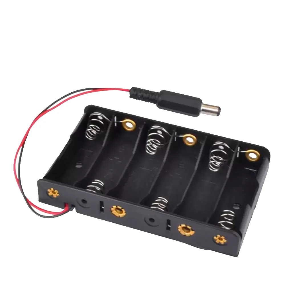 Porta Baterias De 6 Pilas Aa Con Plug 2.1 Para Arduino 1x6