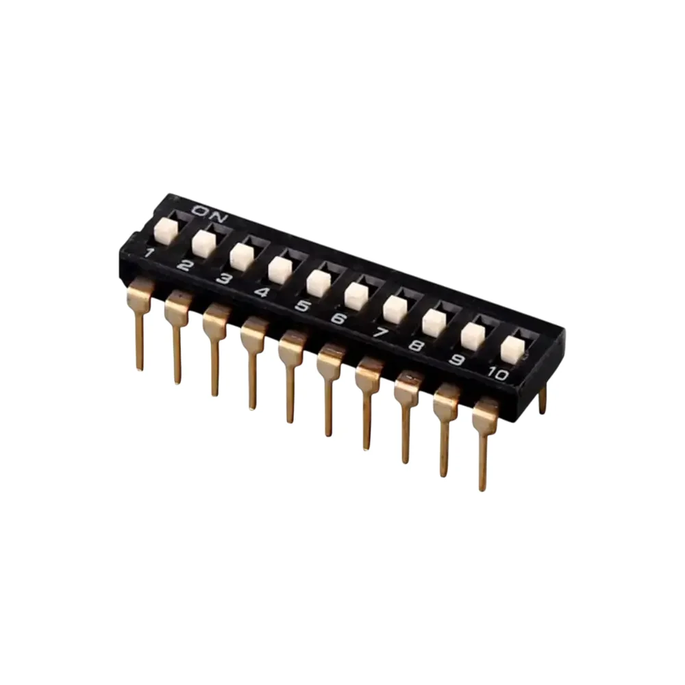 Dip Switch 10 Canales Negro Separacion 2.54mm Para Protoboard